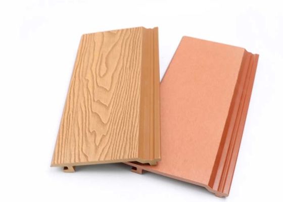 3D Hollow Grooved WPC Fluted Wpc Acoustic Wall Panels Cladding Outdoor Wall Decoration