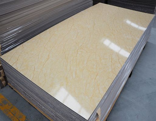Marmer Alternatif Dekorasi Interior Lembar Marmer PVC UV 1220x2800x3mm