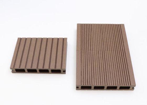 3d Embossed Wood Grain Wpc Decking Lantai Komposit Plastik Kayu Luar Ruangan