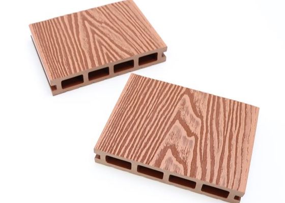Outdoor Wood Grain WPC Decking 3D Embossed Wooden Plastic Composite Flooring