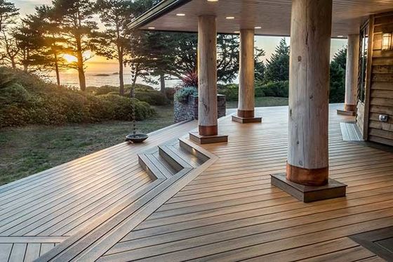 Waterproof Garden PVC Wall WPC Panel Untuk Outdoor Anti Slip Decoration Ramah Lingkungan