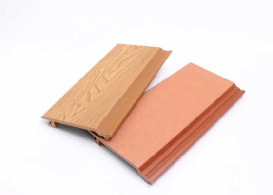 Beberapa Warna HDPE 148x21mm Exterior Bahan Dekorasi Panel Dinding WPC