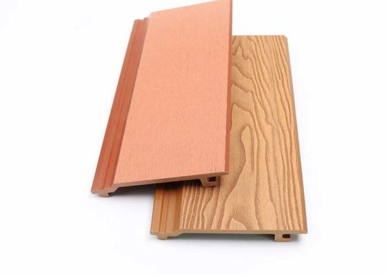 Kayu Plastik Eksterior Komposit Panel Dinding WPC 28mm Co Ekstrusi Dekorasi Luar Ruangan