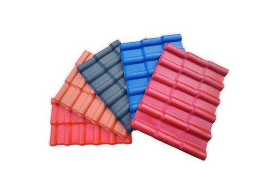 Plastik Komposit PVC Red Roof Tile Tahan Api Dekorasi Luar Ruangan
