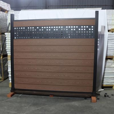 Kayu Plastik Komposit Panel Pagar Wpc Taman Rumah Bukti Kelembaban Luar Ruangan