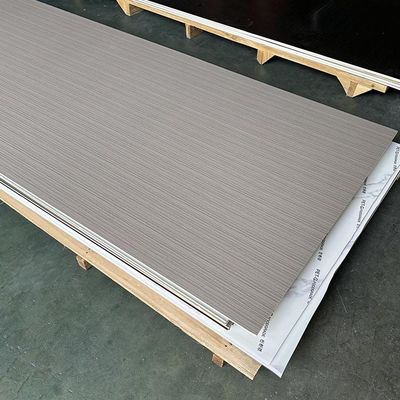 Papan dinding veneer bambu Batubara Kayu Lapisan UV WPC Metal Board