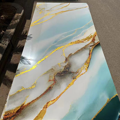 1220*2440mm 3D Digital Printed UV Marble Sheet UV Boards Untuk Papan Dekorasi Dinding TV