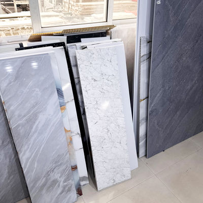 Modern 3D Pattern Fireproof PVC Shower Wall Panel Bahan renovasi kamar mandi mewah