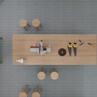 Ekstra Wide Roll Format Adhesive Floor Tile Sticker Untuk Ruang Besar Atau Ruang