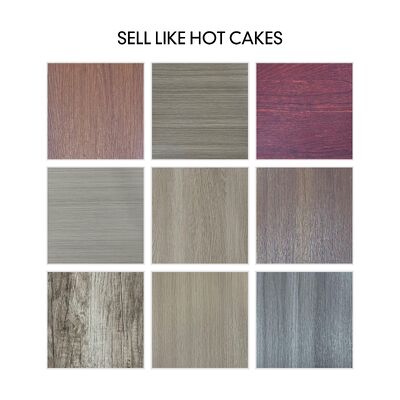 0.7mm Adhesive Floor Sticker Kork Atau Soft Texture Pattern