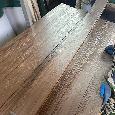 Lantai luar WPC tahan cuaca Co-extruded Waterproof Composite Decking System