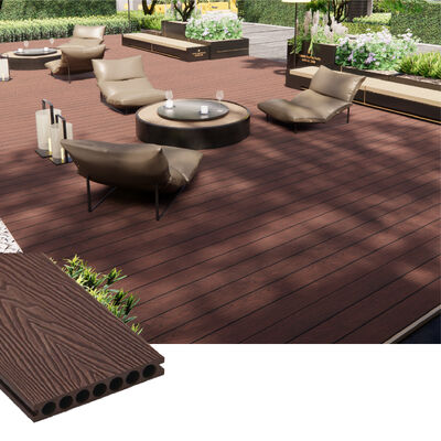 Premium Outdoor WPC Komposit Decking. Solid Waterproof Kayu Plastik Lantai Dengan Modern Surface Finish
