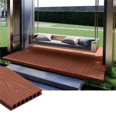 Premium Outdoor WPC Komposit Decking. Solid Waterproof Kayu Plastik Lantai Dengan Modern Surface Finish