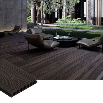 Modern Waterproof Outdoor WPC Flooring ∙ Solid Wood Plastic Composite Decking dengan tekstur yang dapat disesuaikan