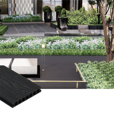 Modern Waterproof Outdoor WPC Flooring ∙ Solid Wood Plastic Composite Decking dengan tekstur yang dapat disesuaikan
