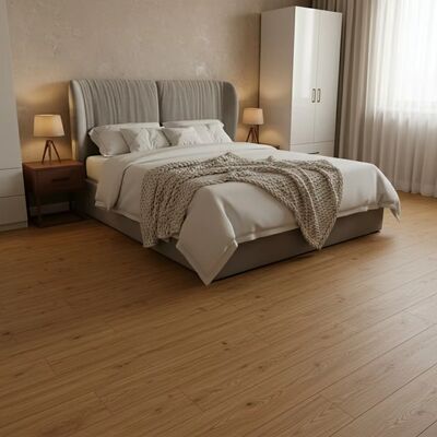 Spc Tahan Air 5mm Lantai Mengambang Vinyl Kaku 20mil Lapisan Aus Papan Kunci Klik