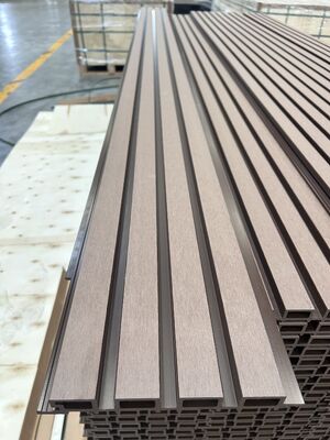 tahan api luar WPC komposit Toungue Dan alur Panel dinding PVC Wall Cladding