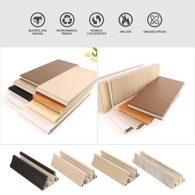 Panel partisi PVC tahan air tahan api tahan kelembaban Untuk dekorasi interior kantor