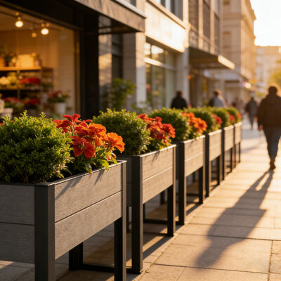 Tempat Tidur Taman Tinggi Dengan Kaki Logam Untuk Menanam Rumput Bunga Herbal Luar Ruang