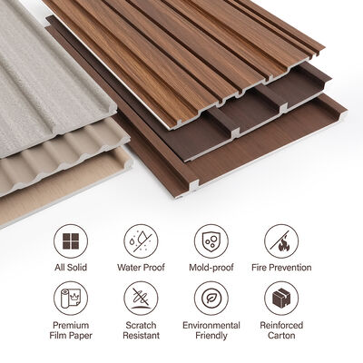 Grosir WPC Fluted Wall Panel Kayu Plastik Komposit Interior Dekorasi Wall Board