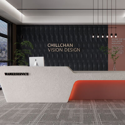 Desain Modern Kayu Biji Fluted Panel Dinding WPC Waterproof Cladding Dinding Indoor untuk ruang tamu dan kamar tidur