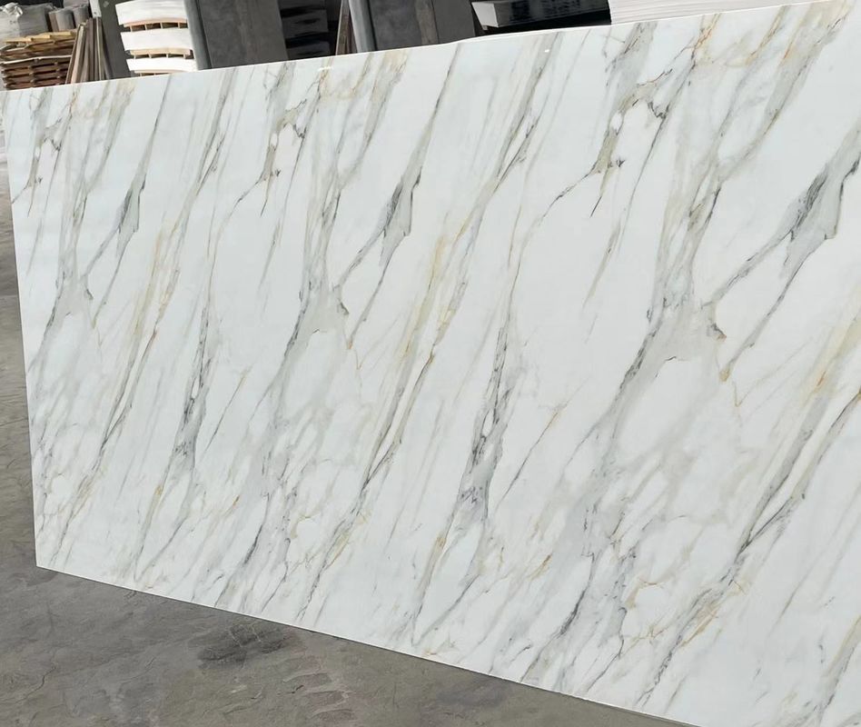 UV Coating PVC Marble Sheet Dekorasi Interior Panel Latar Belakang Dinding