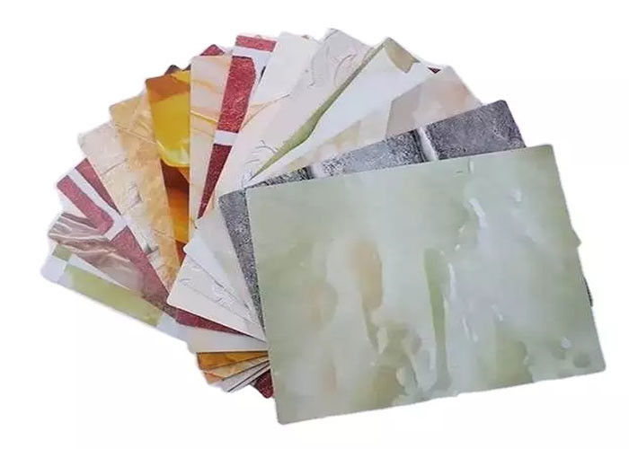 Lembar Marmer Pvc Tahan Air Lembar Marmer Uv Mengkilap Tinggi Untuk Dinding Interior