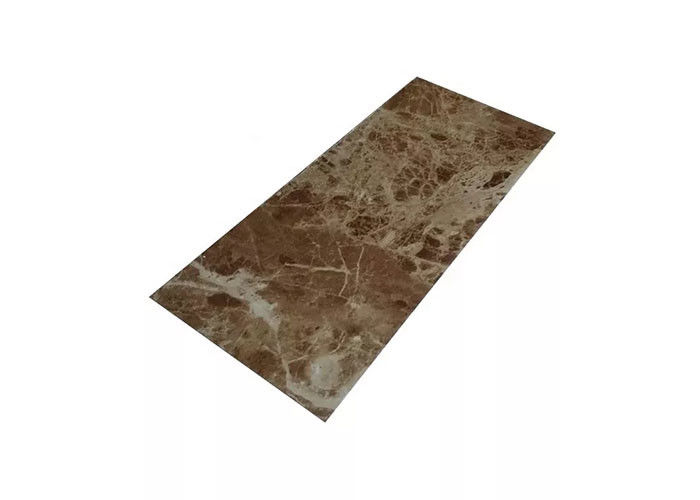 1220x2800mm Lembar Marmer PVC Dekoratif Interior Mengkilap Tinggi Untuk Kamar Mandi