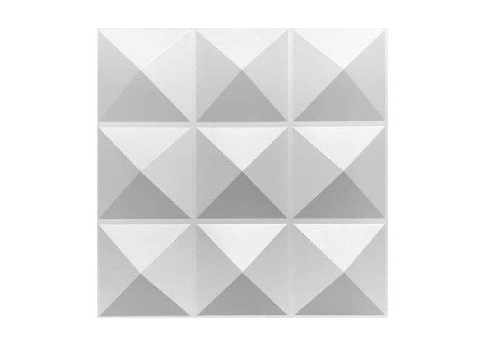 Panel Dinding 3D Dekoratif Interior Tahan Air PVC 1mm Desain Berlian Emas Bersinar