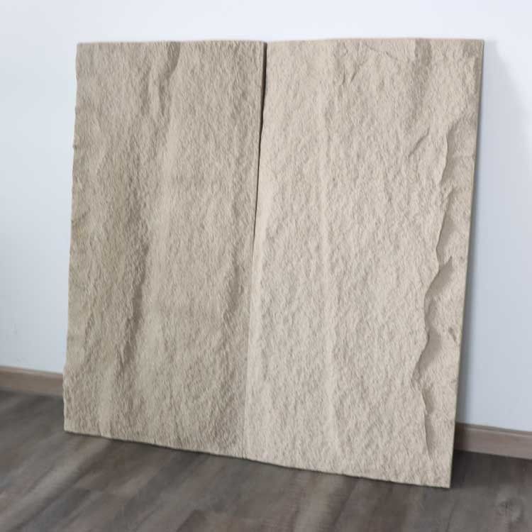 Dekorasi Rumah Panel Batu Budaya PU Abu-abu Gelap Simulasi Polyurethane 120 * 60cm