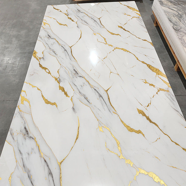 High Glossy PVC Marble Board UV Marble Sheet Laminated Board Untuk Dekorasi Dinding