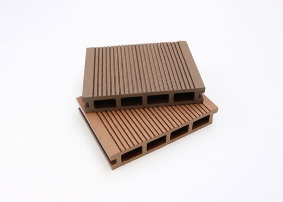Lantai Kayu Tekstur Timbul 3D WPC Decking Lantai Dek Komposit Tahan Air
