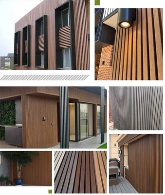 Lantai Kayu Tekstur Timbul 3D WPC Decking Lantai Dek Komposit Tahan Air