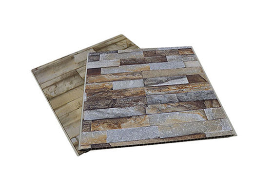Panel Dinding PVC 400x9mm 600x9mm Laminasi Untuk Dekorasi Dinding Interior
