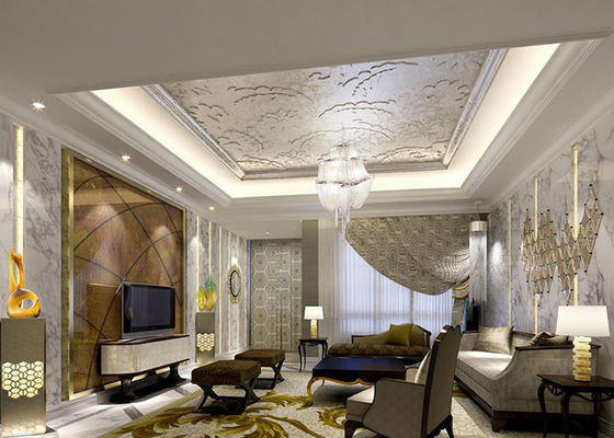 1220x2440 PVC Lembaran Marmer Imitasi Lembar Dinding Papan Alternatif Tahan Air