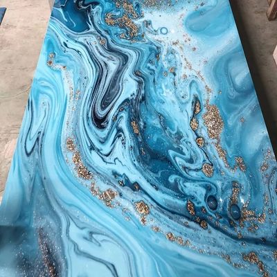 1220x2440 PVC Lembaran Marmer Imitasi Lembar Dinding Papan Alternatif Tahan Air
