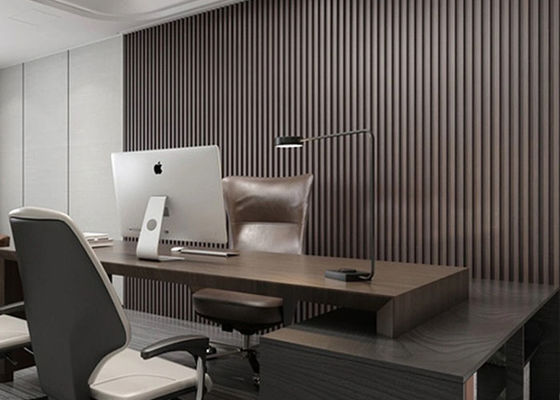 Interior Tahan Air Serat Kayu Dilaminasi Panel Dinding PVC WPC Desain Dekorasi