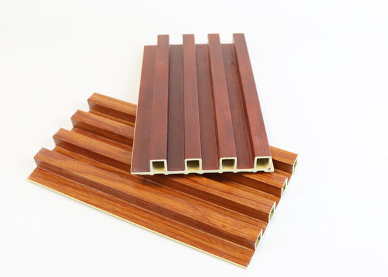 Kayu Butir Laminasi Warna Interior Panel Dinding WPC Panel Dinding Dekorasi Interior