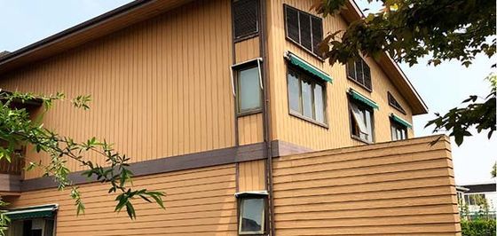 Dekorasi Dinding Luar Ruangan Eksterior WPC Wall Panel 219mmx26mm Wall Cladding