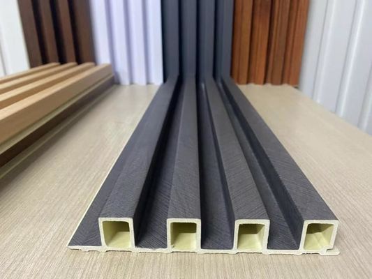 Kayu Butir Kayu Dilaminasi Panel Dinding WPC Interior Untuk Dekorasi Dalam Ruangan