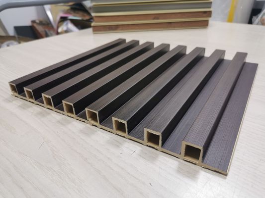 Kayu Butir PVC Panel Dinding WPC Panel Dinding Bergalur Panel Dinding WPC 3D