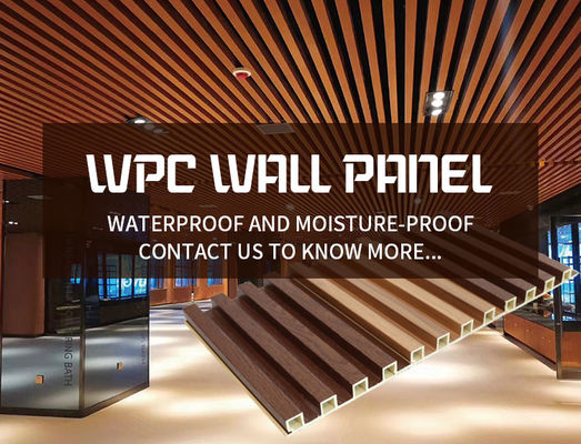 Dekorasi Dinding Interior Indoor Wpc Panel Dinding Dekoratif Kayu Plastik Komposit