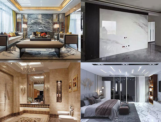 High Glossy 1220x2440mm 3mm Panel Dinding PVC Lembar UV Marmer PVC