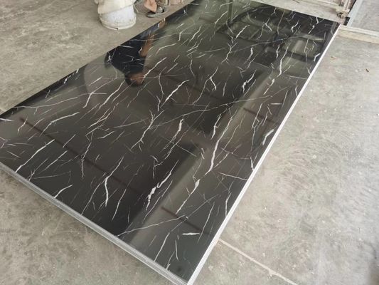 UV Coating PVC Marble Sheet Dekorasi Interior Panel Latar Belakang Dinding