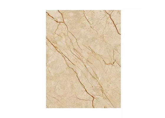 Lembar Marmer PVC Tahan Air Mengkilap Tinggi Panel Dinding UV Dekoratif