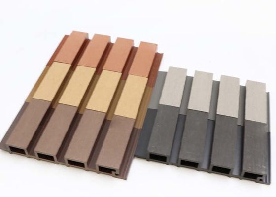 160x24mm Exterior WPC Wall Panel Papan Dinding Komposit Plastik Kayu Berongga
