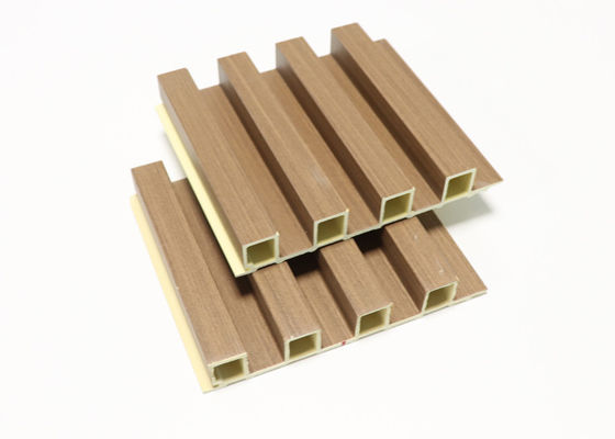 Kayu komposit panel bergalur interior panel dinding wpc cladding untuk dekorasi dalam ruangan