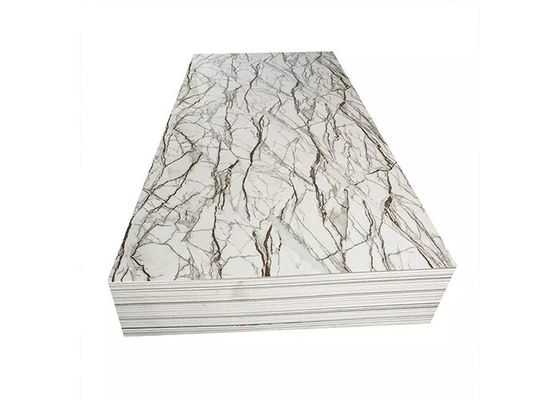 Decotion Dinding Interior Tahan Air PVC UV Marmer Lembaran Plastik 1220x2800mm