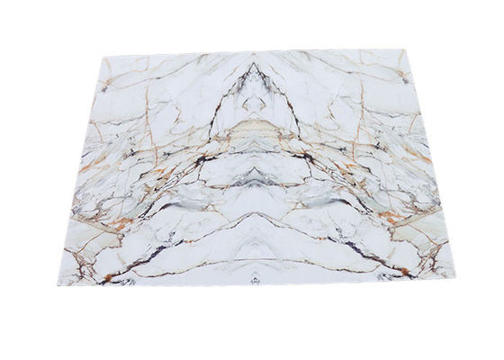 Decotion Dinding Interior Tahan Air PVC UV Marmer Lembaran Plastik 1220x2800mm