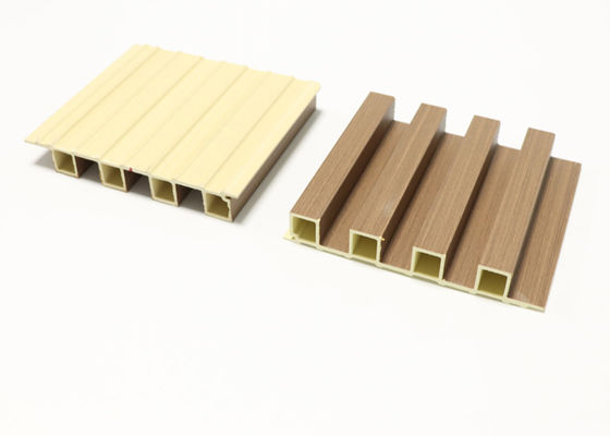 Seruling Serat Kayu Dalam Ruangan Panel Dinding WPC Interior PVC Untuk Dekorasi